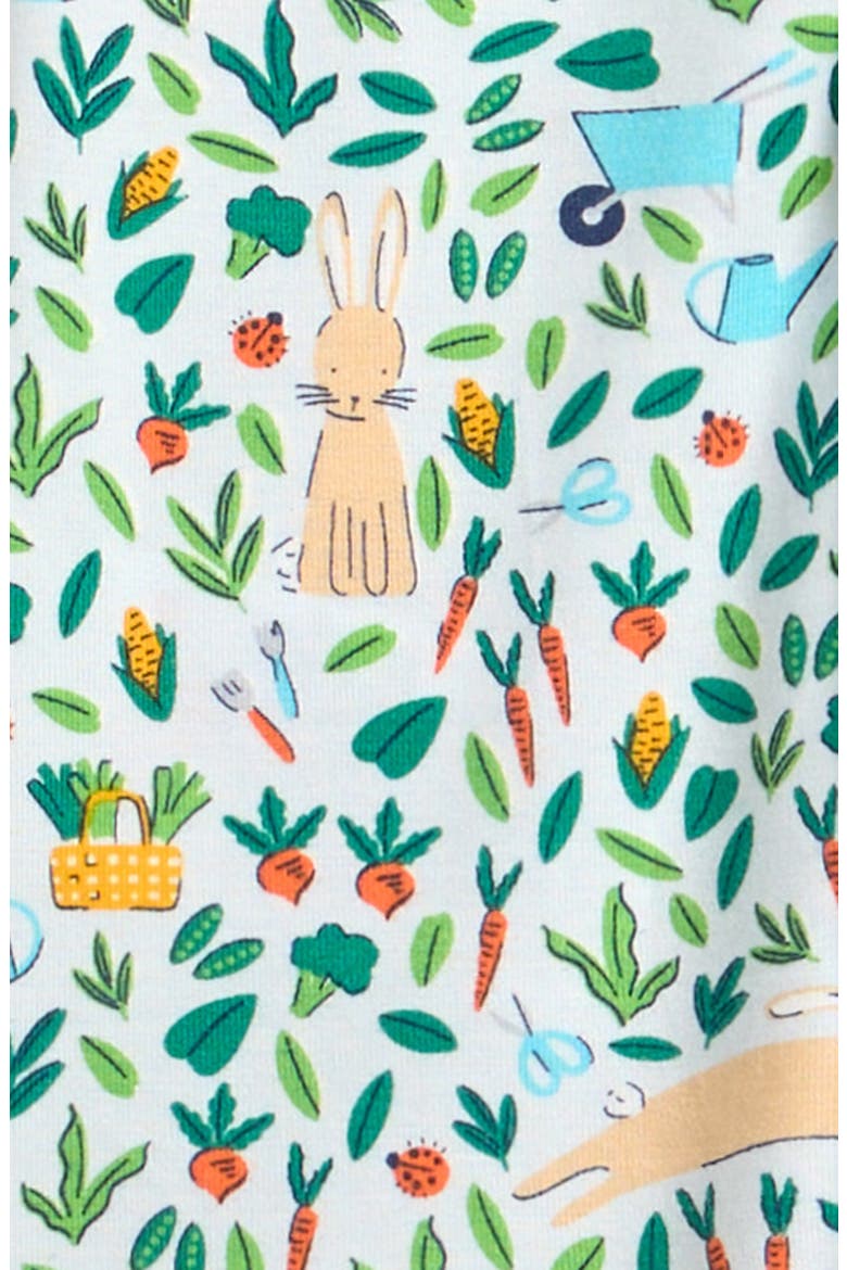 Bunny Garden Magnetic Polo Romper, Alternate, color, BUNNY GARDEN