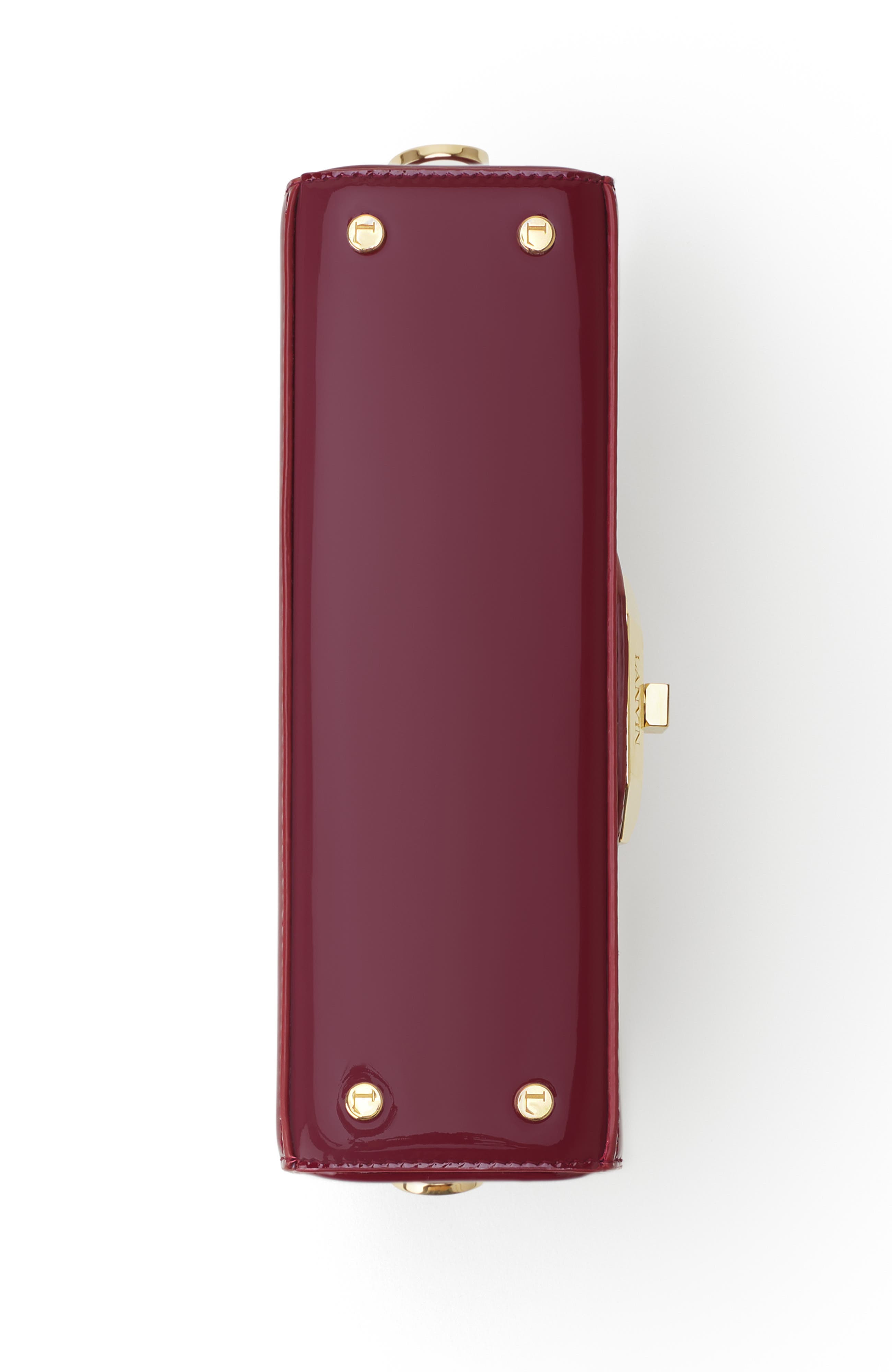 Pencil Cat Nano Bag In Patent Leather, Alternate, color, Garnet