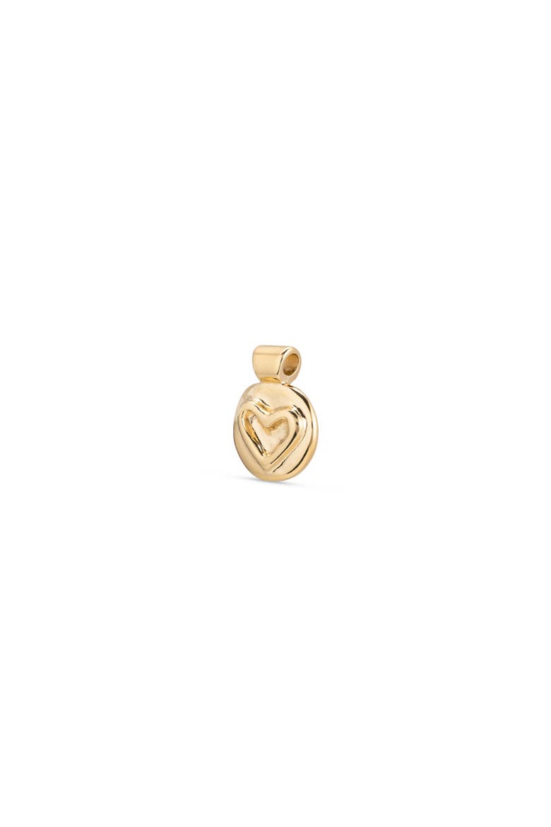 18K Gold-Plated Heart Charm, Alternate, color, Gold