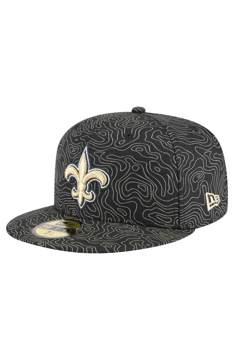 New Era Men's New Era Black New Orleans Saints Geo 59FIFTY Fitted Hat, Main, color, 