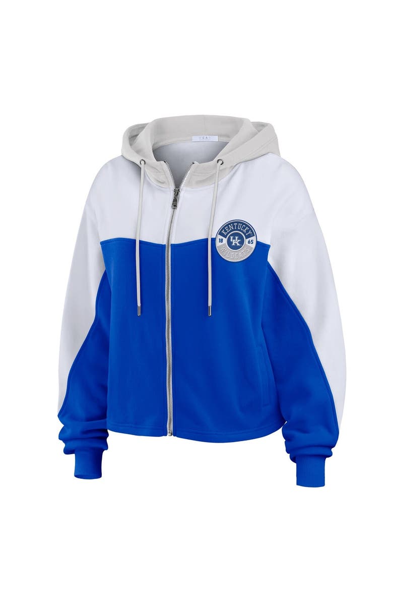 WEAR by Erin Andrews Women's WEAR by Erin Andrews Royal Kentucky Wildcats Color-Block Full-Zip Hoodie, Alternate, color, 