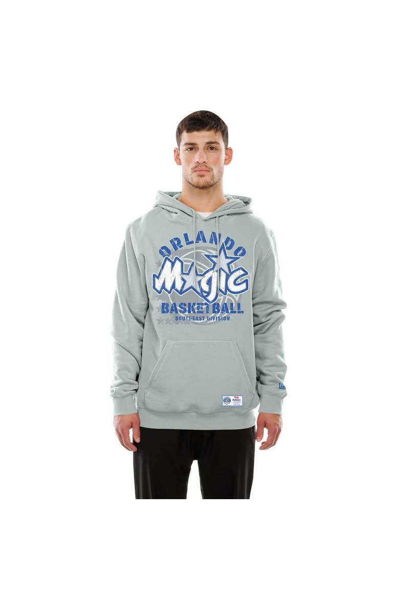 Men's New Era Silver Orlando Magic 2025/26 City Edition Fleece Hoodie, Main, color, Silver