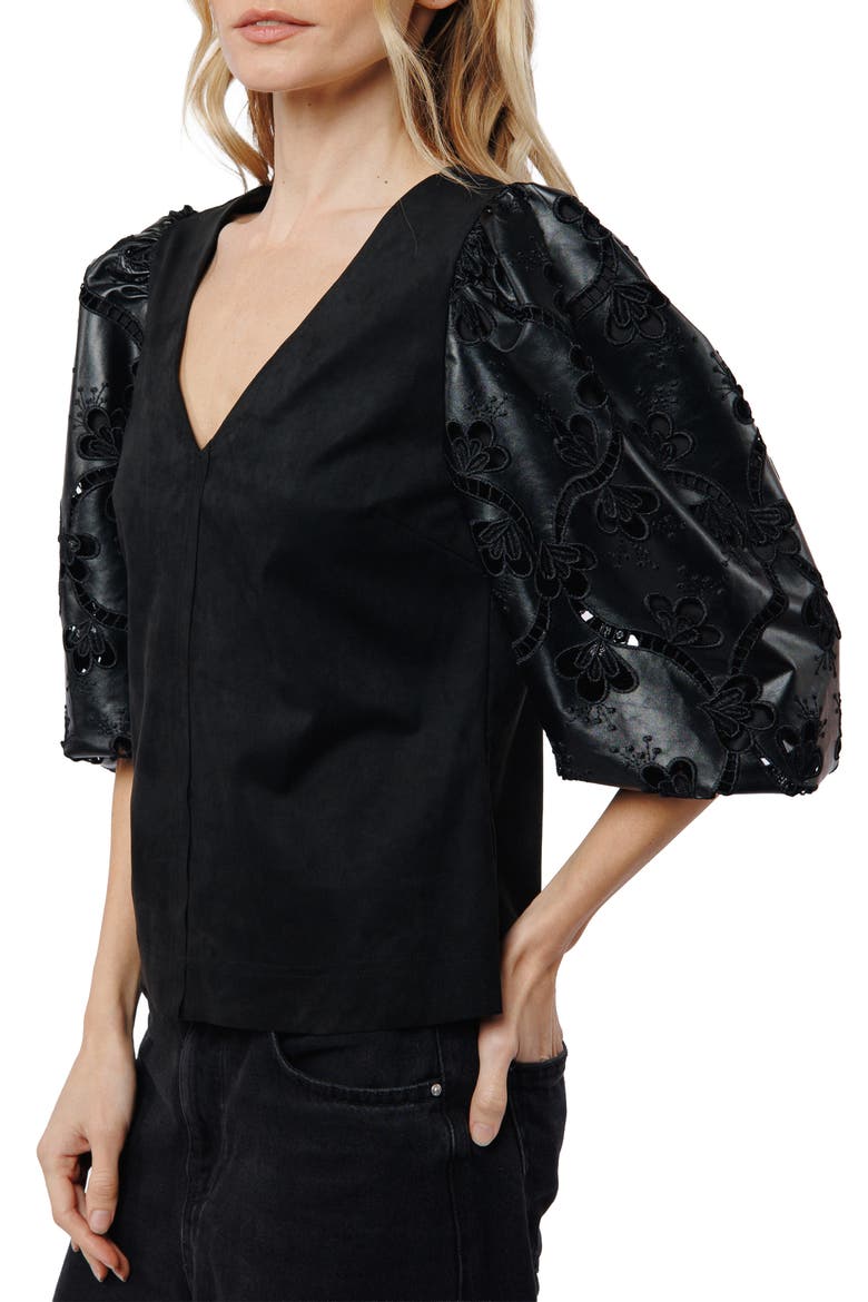 Hudson Puff Sleeve Shirt, Alternate, color, BLACK