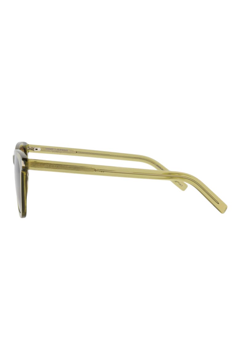 50mm Square Sunglasses, Alternate, color, GREEN GREEN BROWN