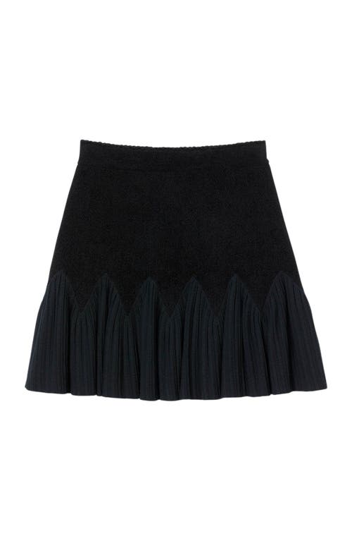 Sandro Short Skirt In Black