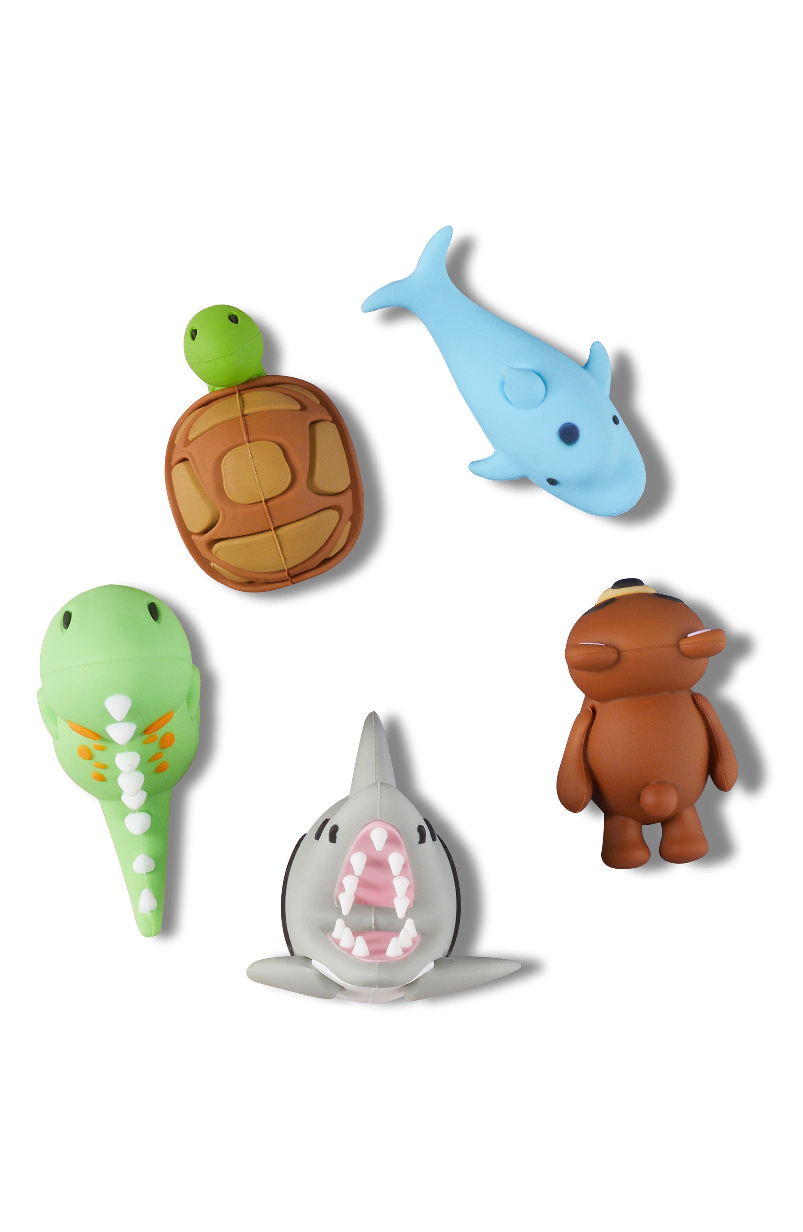 Assorted 5-Pack 3D Animal Poses Jibbitz Shoe Charms, Alternate, color, MULTI