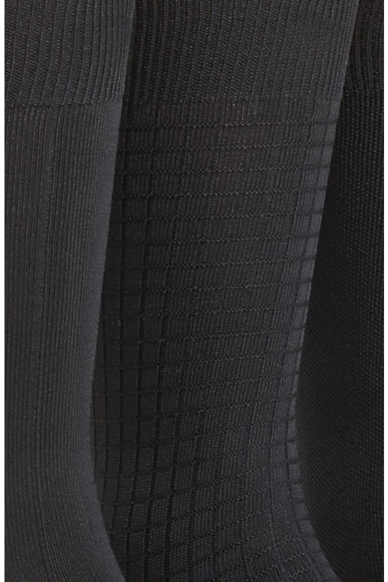 3-Pack Microfiber Socks, Alternate, color, BLACK