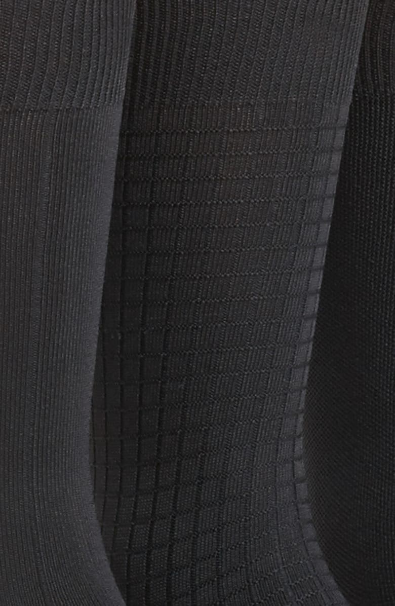 Calvin Klein 3-Pack Microfiber Socks, Alternate, color, Black