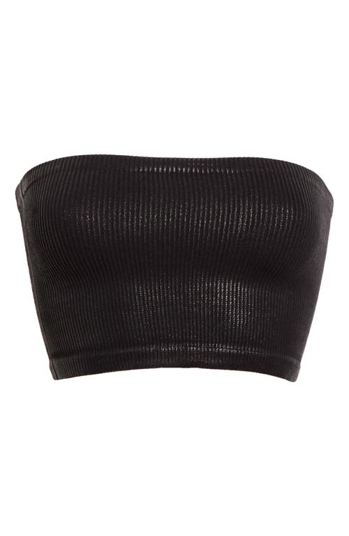 Free People Amelia Foil Bandeau Top In Black