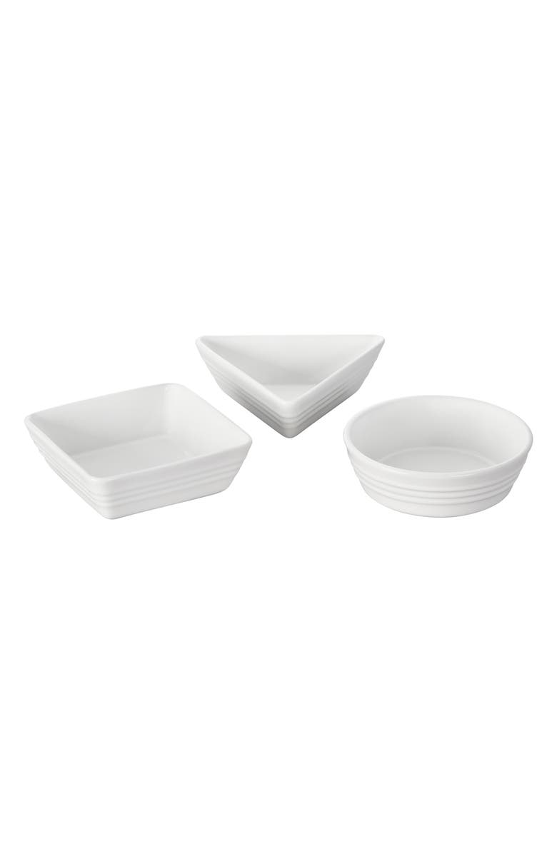 Le Creuset Set of 3 Tapas Dishes, Alternate, color, White