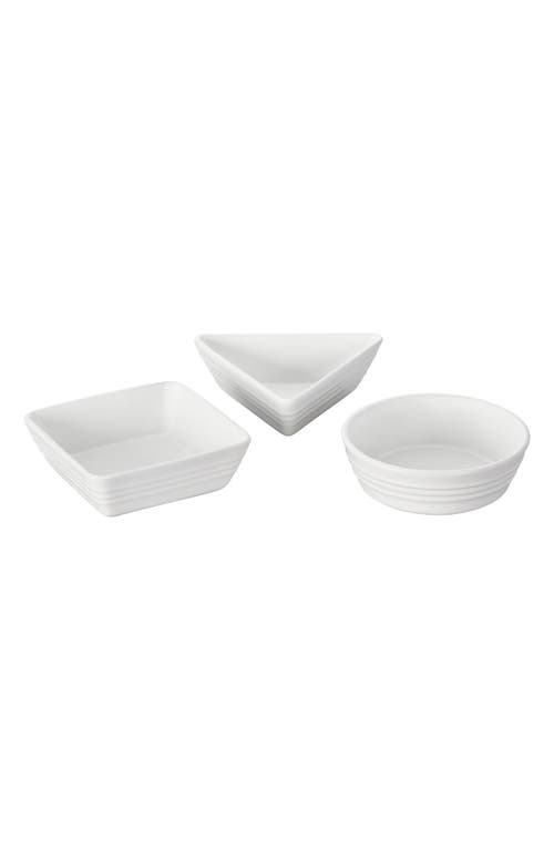 Le Creuset Stoneware 3-piece Tapas Dish Set In White