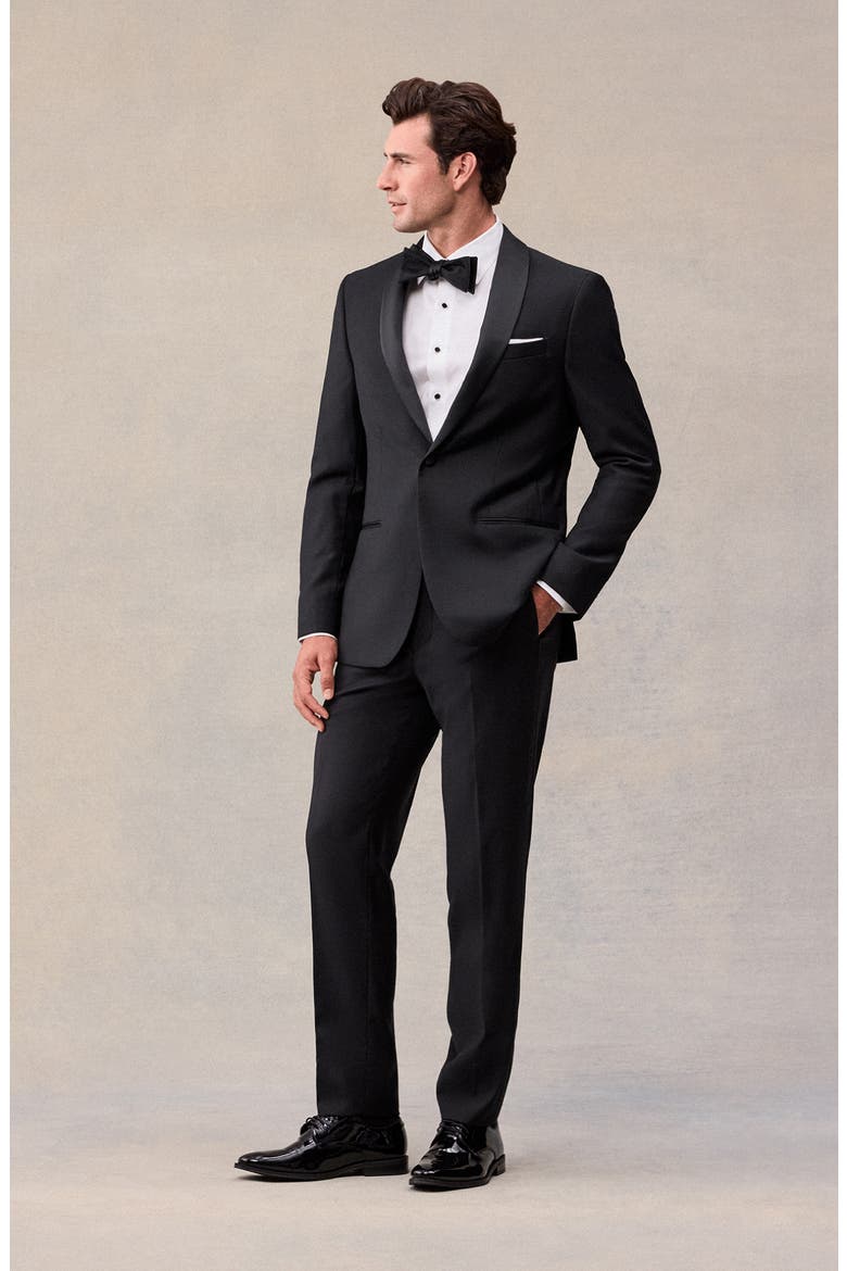 Shawl Tuxedo Jacket, Alternate, color, Black