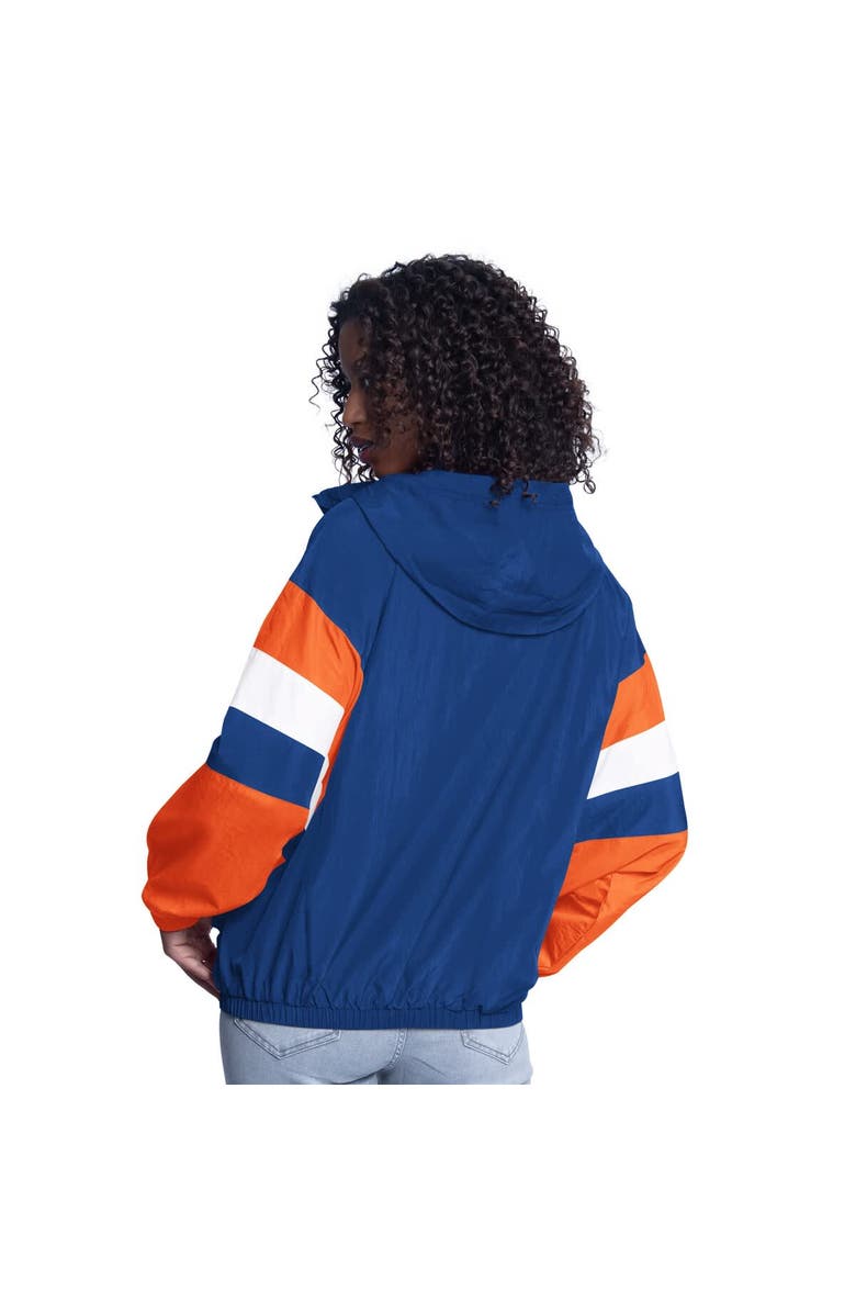 G-III SPORTS BY CARL BANKS Women's G-III Sports by Carl Banks  Blue/Orange New York Knicks Game News Oversized Full-Zip Hoodie Jacket, Alternate, color, 