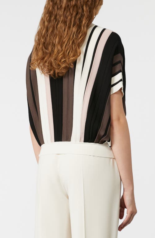 Weekend Max Mara Pegola Stretch Viscose Pleated Jersey In Gold