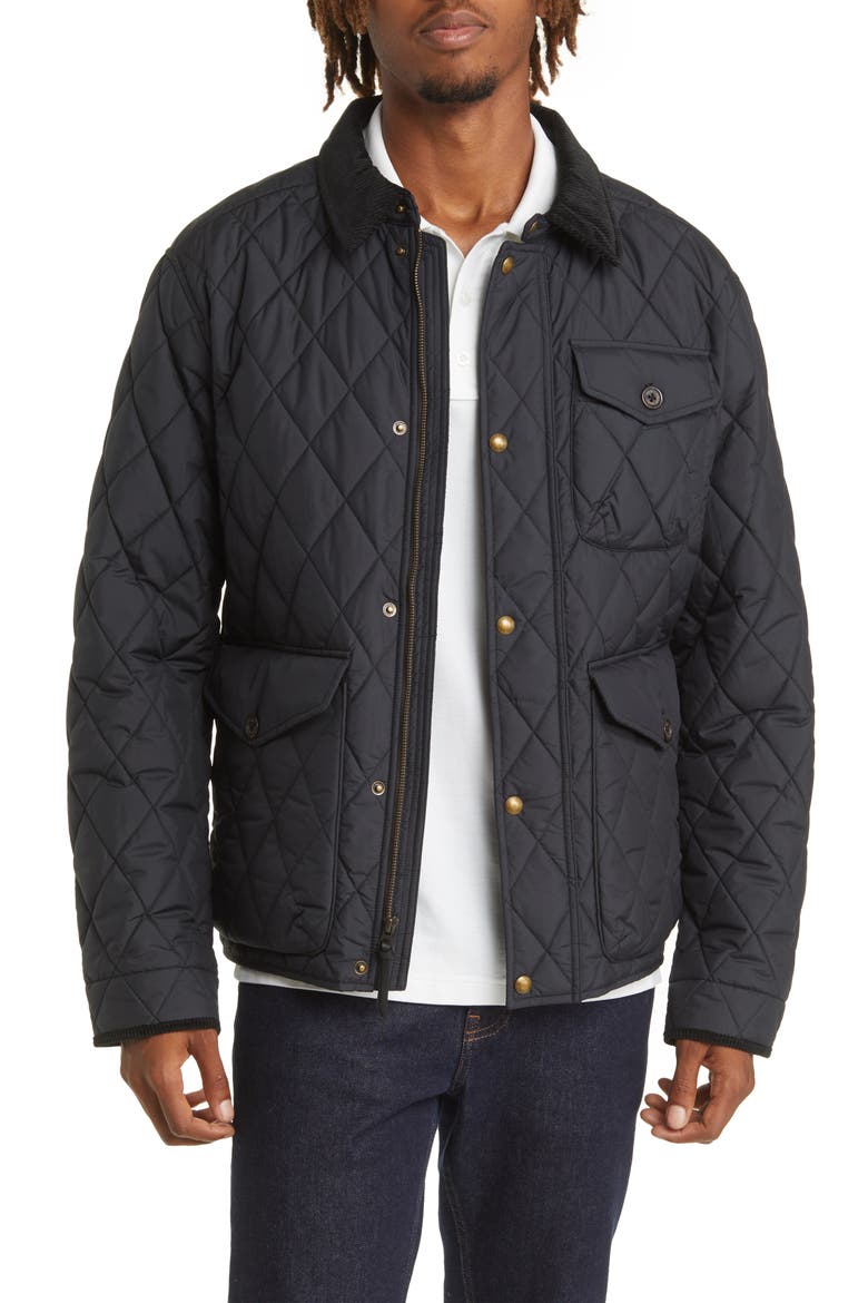 Men's Beaton Quilted Jacket, Main, color, POLO BLACK
