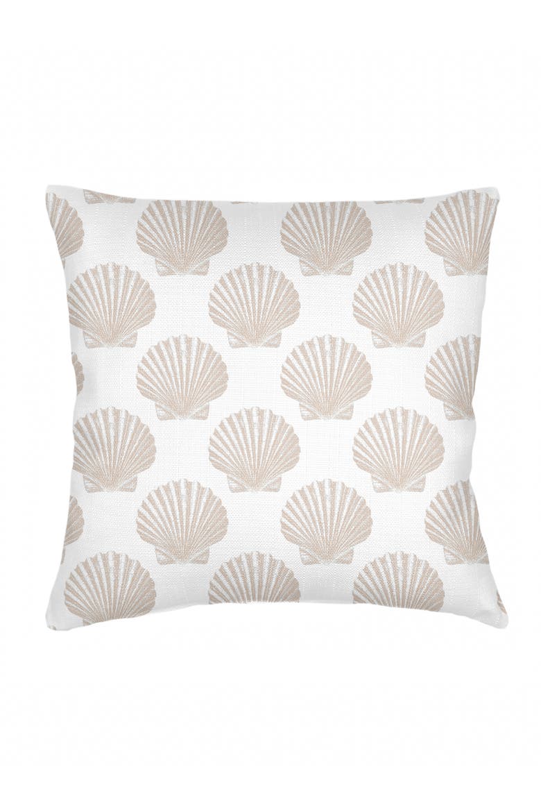 Vintage Shell Linen Euro Pillow with Down Alternative Insert, Main, color, Natural Beige