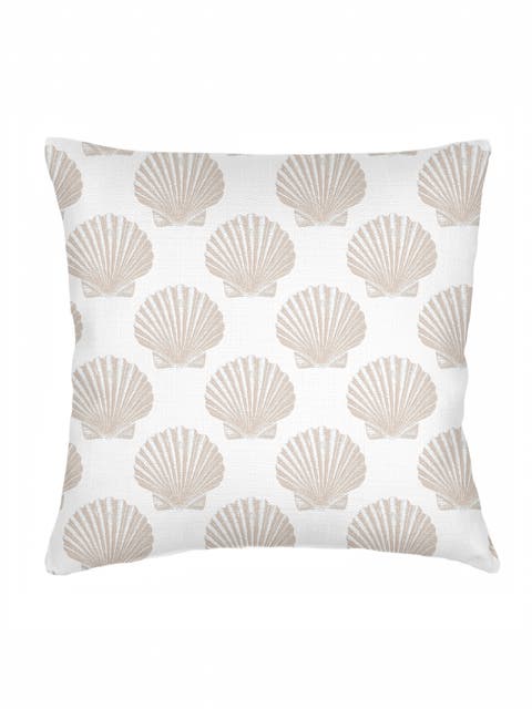 Vintage Shell Linen Euro Pillow with Down Alternative Insert