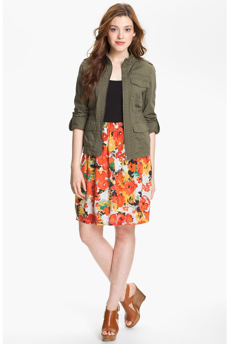 Caslon Roll Sleeve Utility Jacket, Alternate, color, WASHED OLIVE GROVE