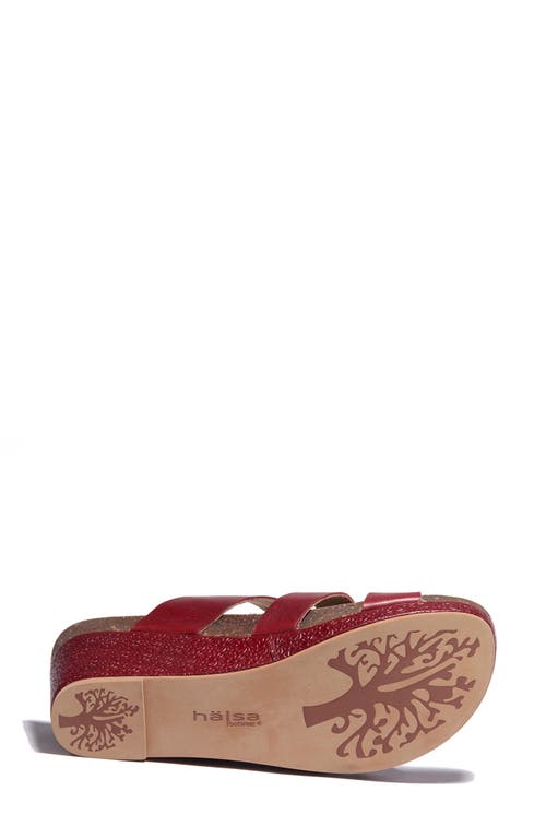 Halsa Footwear Hälsa Footwear Genoa Wedge Sandal In Dark Red
