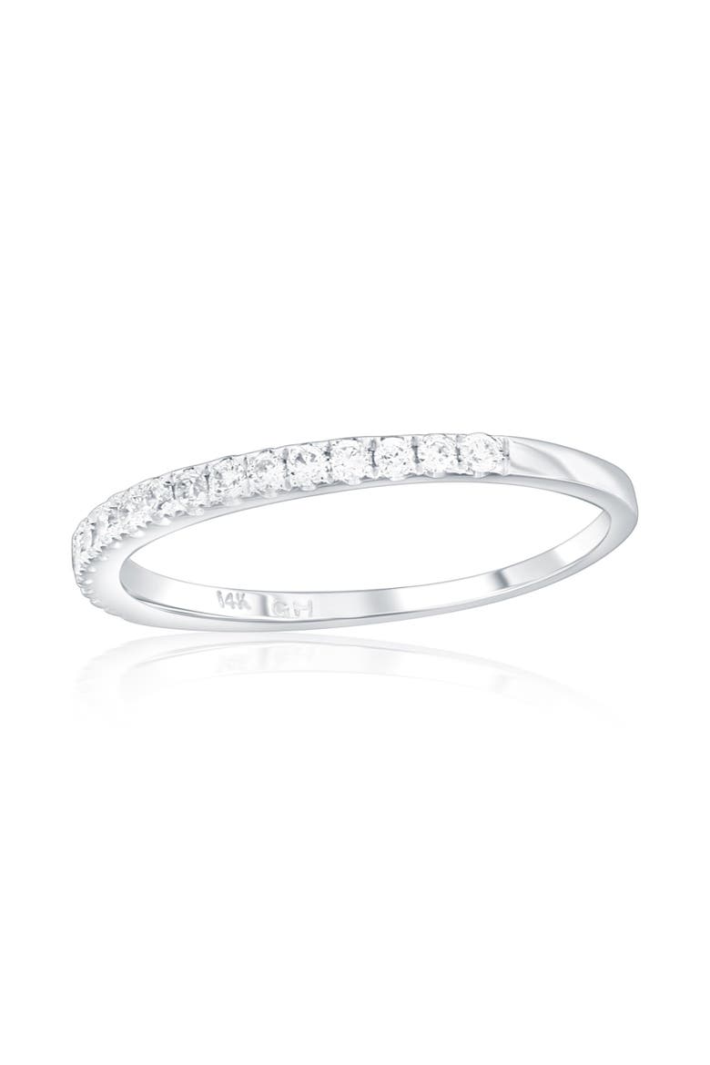 14K Gold 0.25cttw Diamond Band Ring, Main, color, White Gold