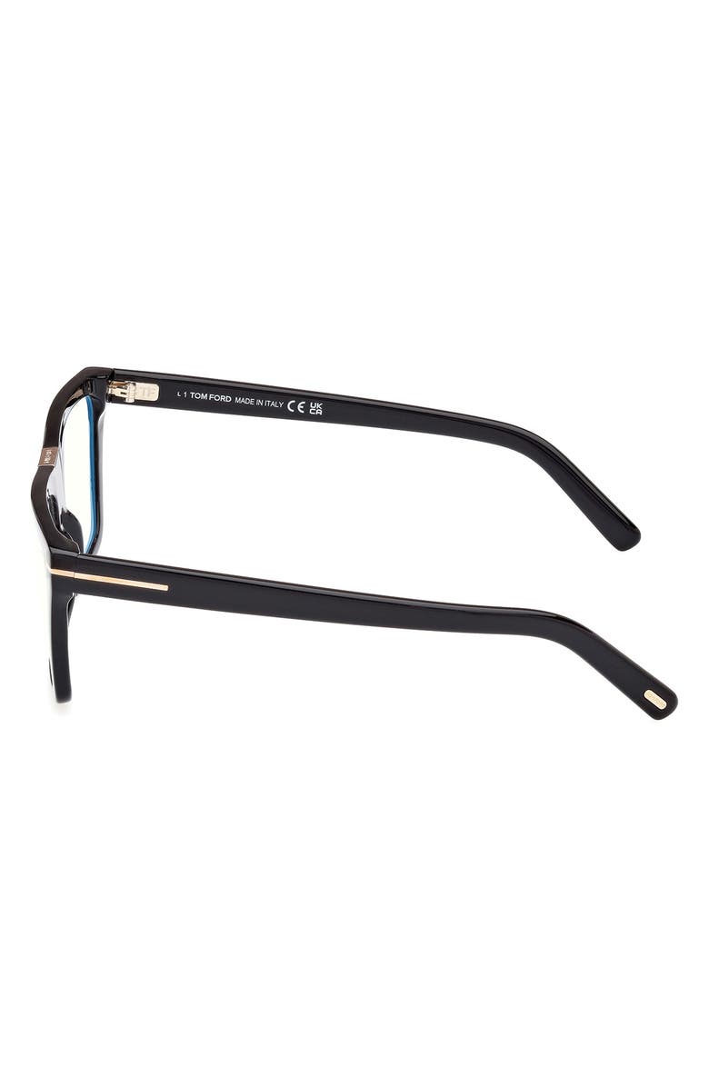 TOM FORD 57mm Square Blue Light Blocking Glasses, Alternate, color,