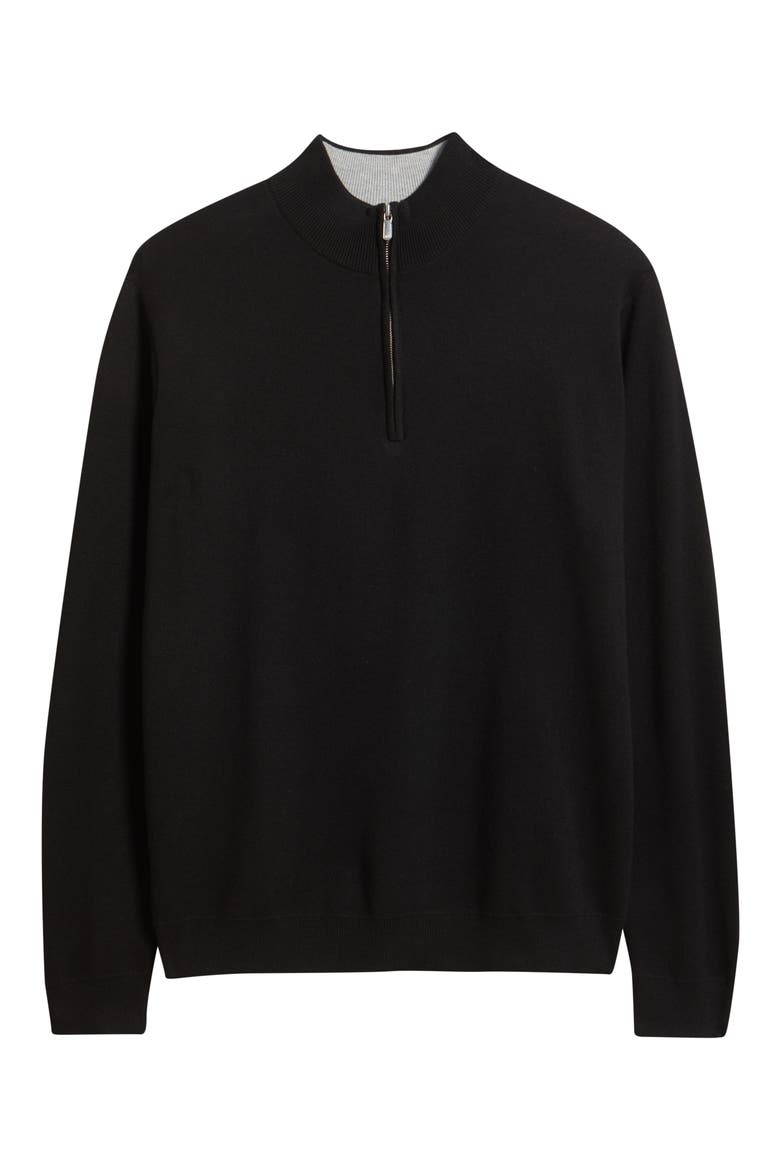 Coolspun Lite Quarter Zip Sweater, Alternate, color, BLACK