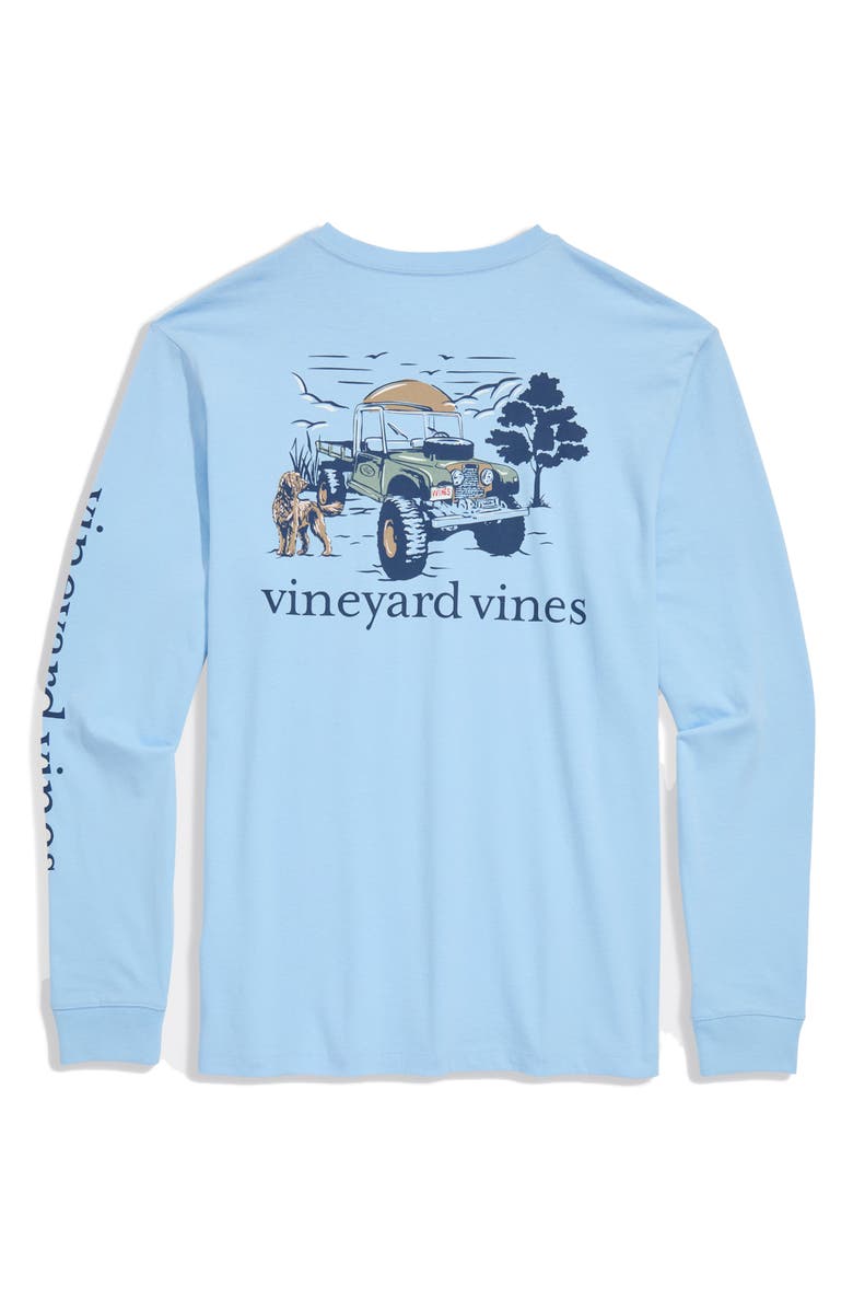 vineyard vines Autumn Truck Graphic Long Sleeve T-Shirt, Alternate, color, Jake Blue