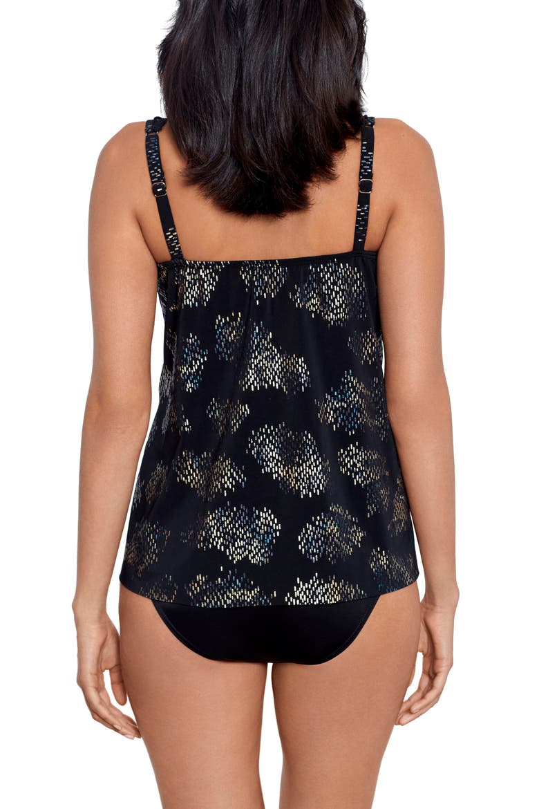 Iridium Mirage Underwire Tankini Top, Alternate, color, BLACK/MULTI