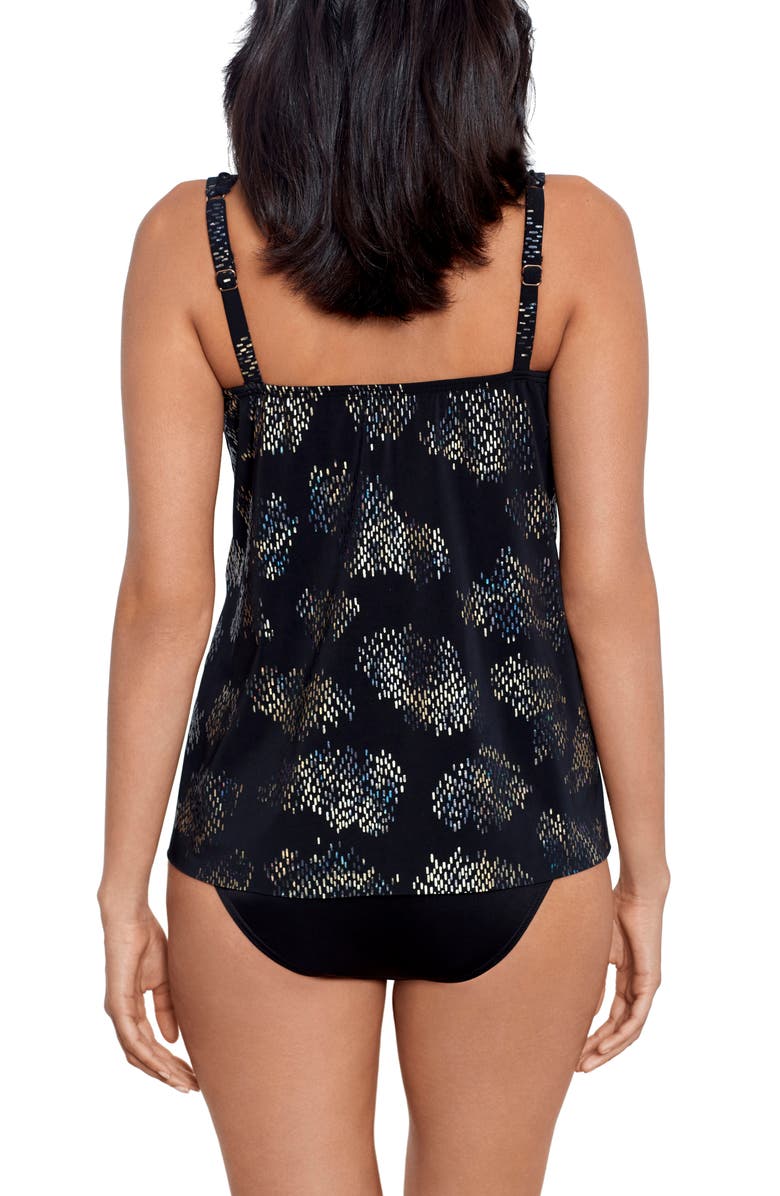 Miraclesuit<sup>®</sup> Iridium Mirage Underwire Tankini Top, Alternate, color, Black/Multi