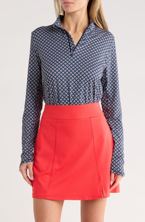 Mini Geometric Quarter Zip Pullover