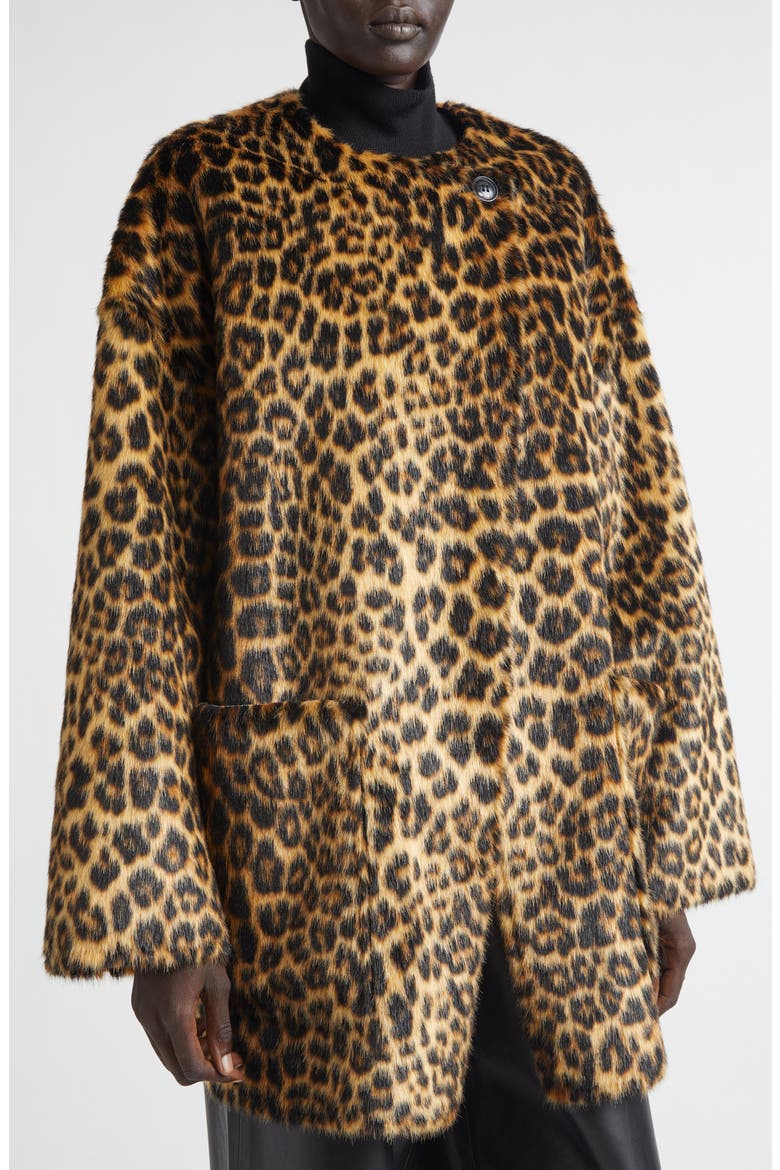 Nerissa Leopard Spot Faux Fur Jacket, Alternate, color, LEO