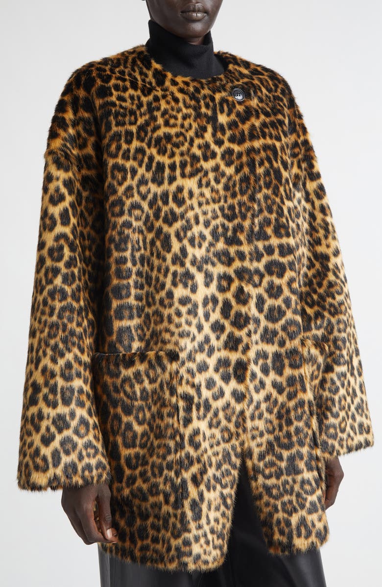 Stand Studio Nerissa Leopard Spot Faux Fur Jacket, Alternate, color, Leo