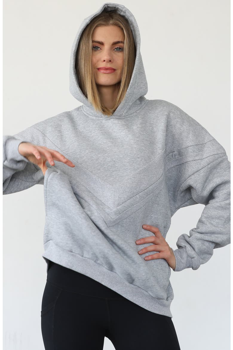 Isabella Ultra Soft Nursing and Pregnancy Hoodie, Alternate, color, Heather Grey