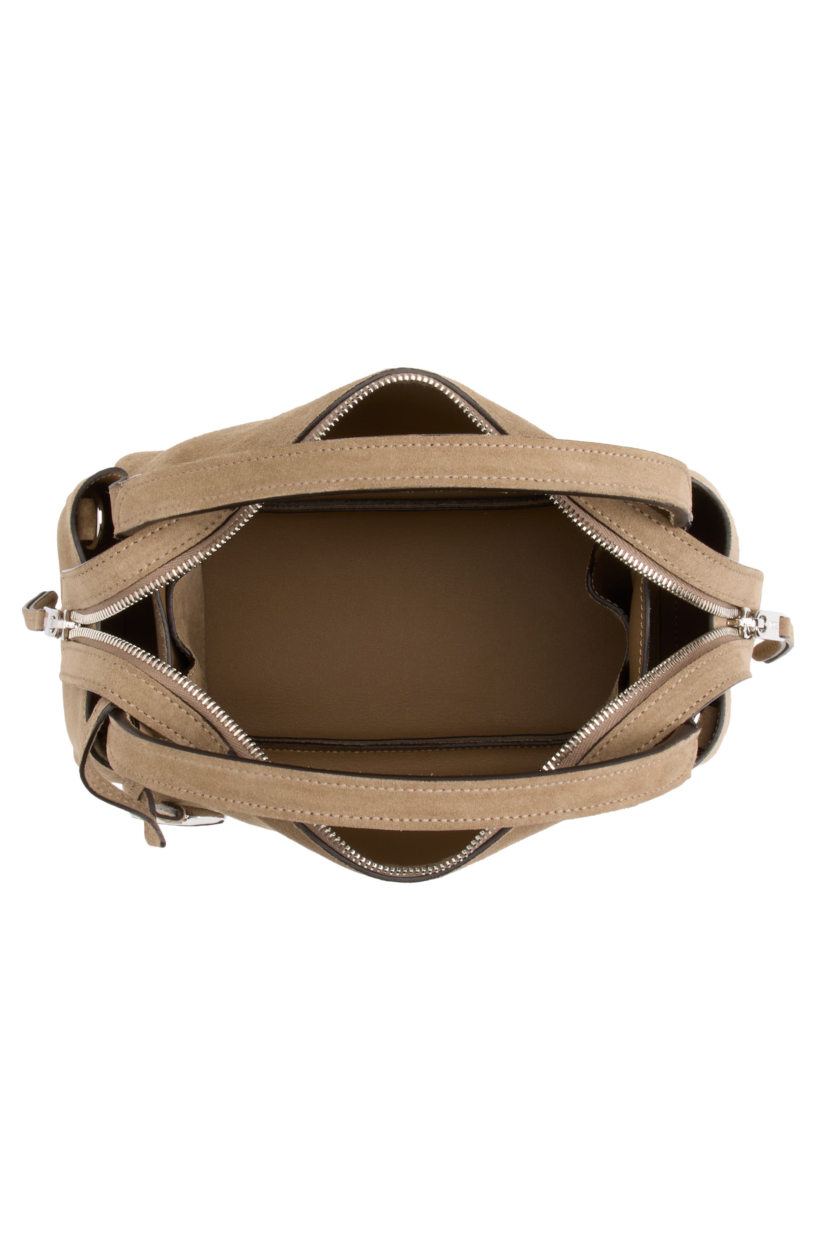 Mini Apa Suede Crossbody Bag, Alternate, color, MIST/ CAPPUCCINO