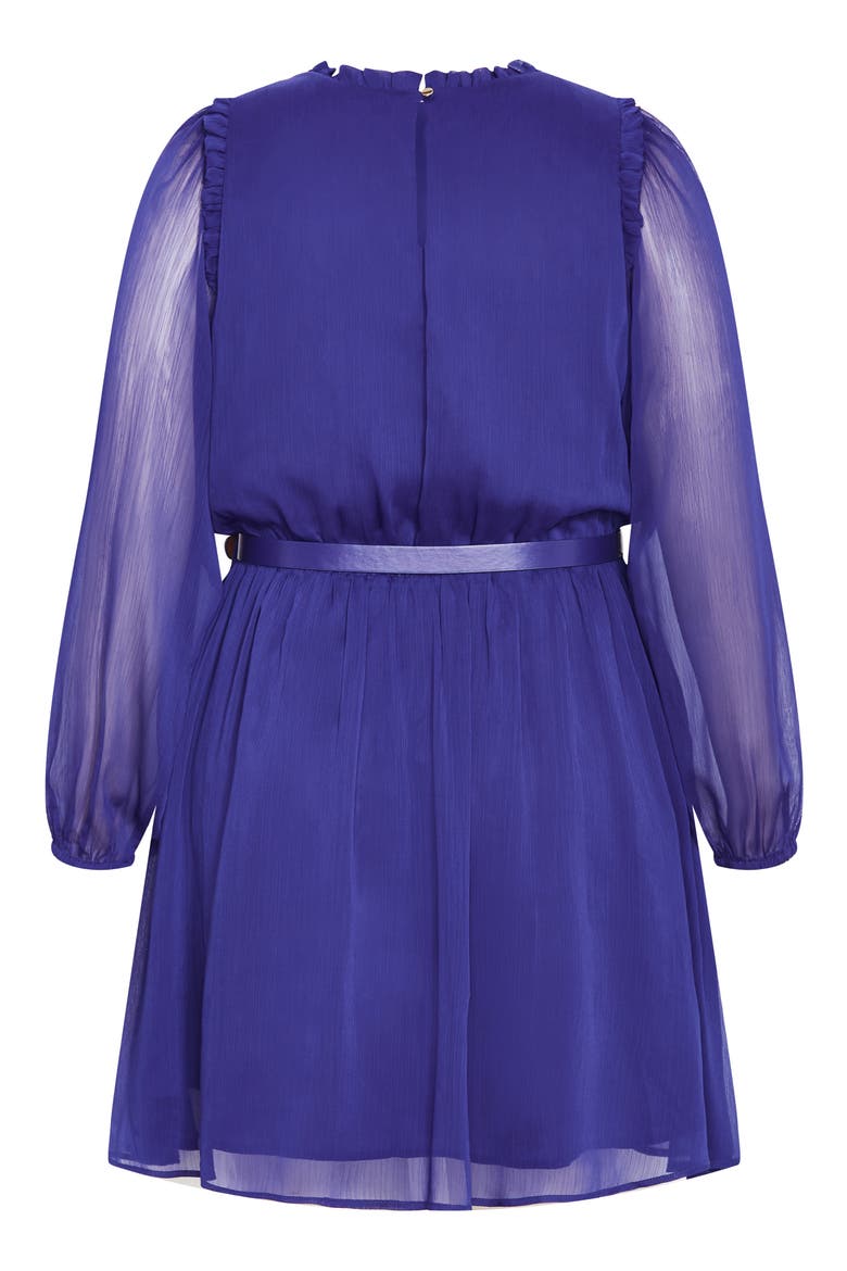 Madelynn Belted Long Sleeve Dress, Alternate, color, LAPIS
