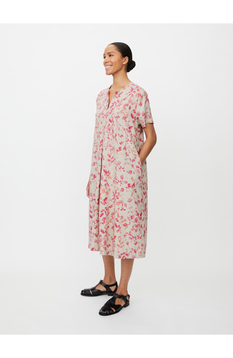 Masai Copenhagen MaNipani Floral Print Midi Dress, Alternate, color, Carmine