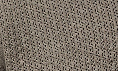 Mango Openwork Knit Cotton Polo In Green