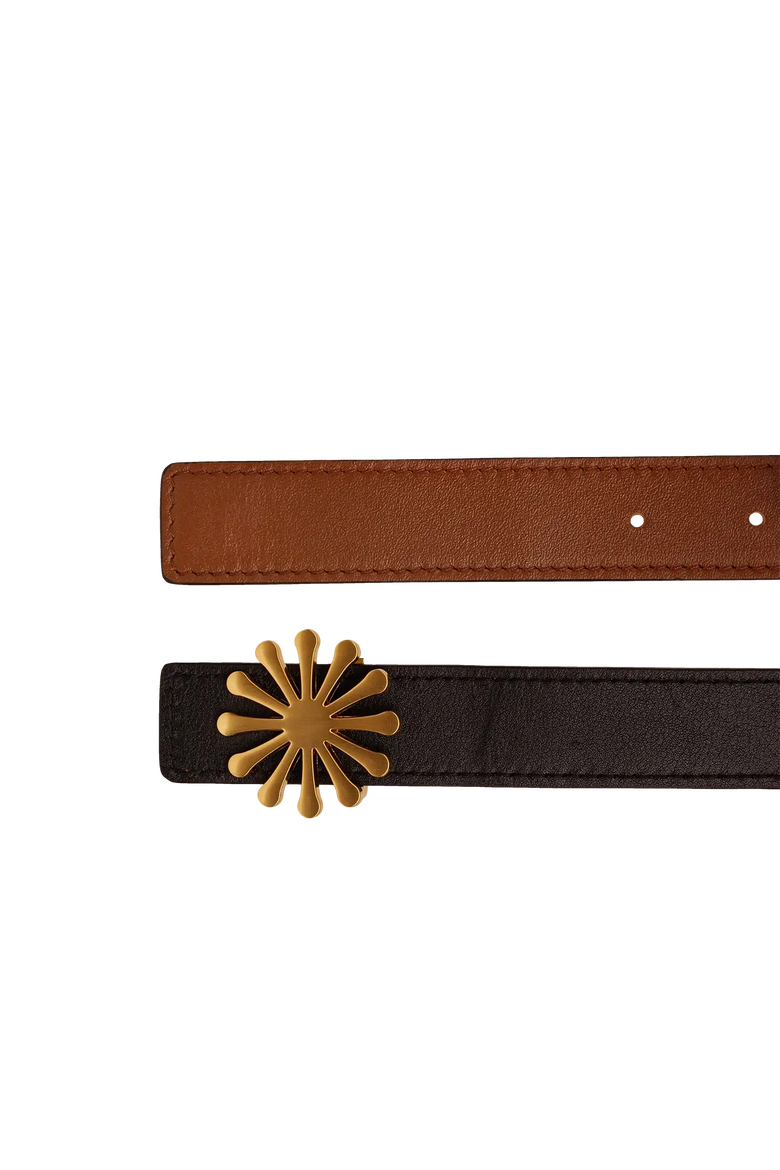 AMPM Reversible Leather Belt, Main, color, Black + Caramel