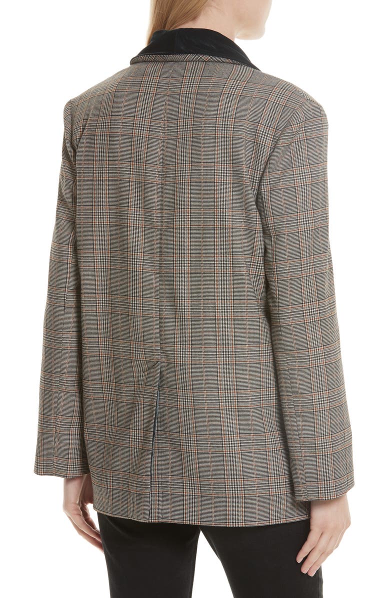 Free People Velvet Trim Blazer, Alternate, color,