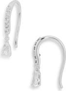 NORDSTROM RACK Dainty Teardrop Pavé Fish Hook Earrings