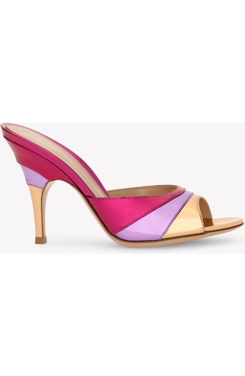 Gianvito Rossi Marea 95 Mules, Main, color, Purple And Pink Calf Leather