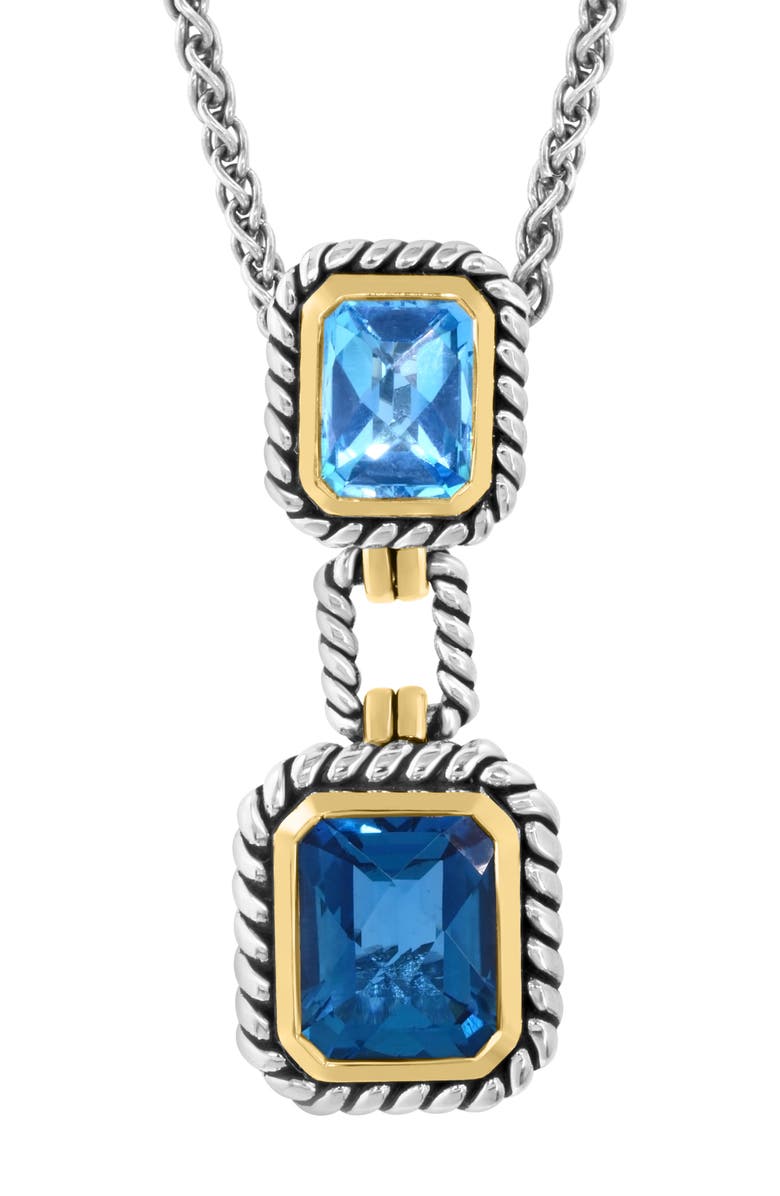 EFFY Sterling Silver London Blue Topaz Necklace, Alternate, color, Blue