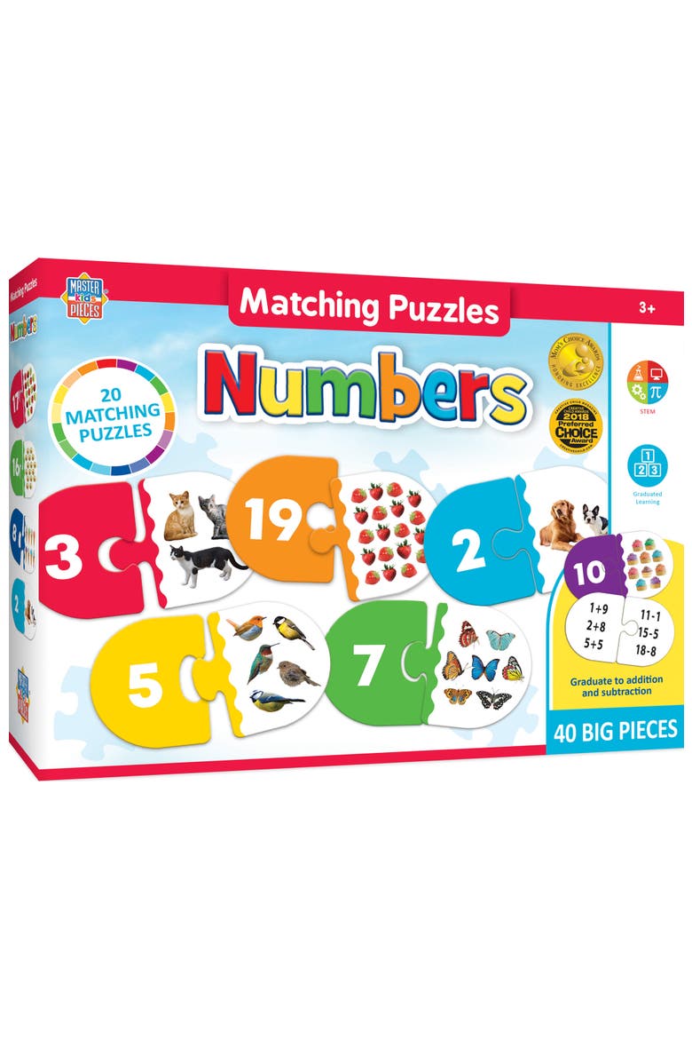 Numbers Educational Matching Puzzles, Main, color, Multicolor