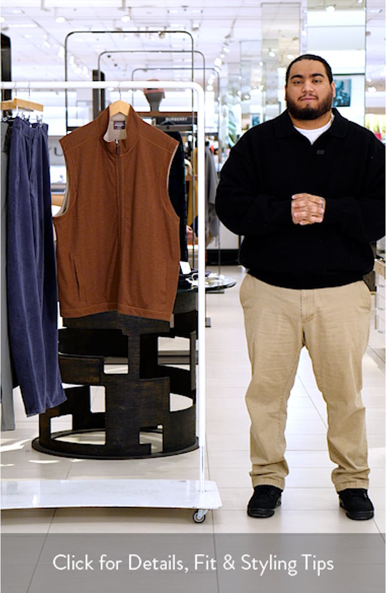 Icon Reversible Knit Cotton Blend Vest, sales video thumbnail