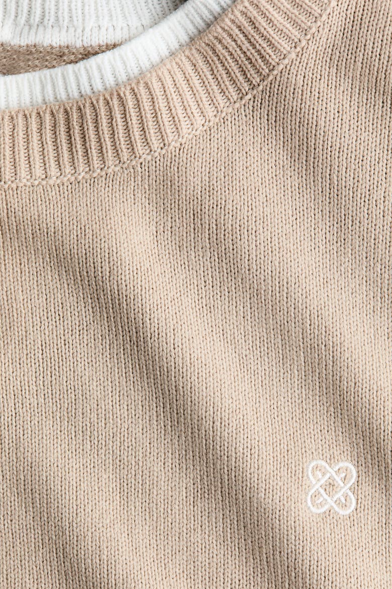 Layered-look Jumper, Alternate, color, Beige