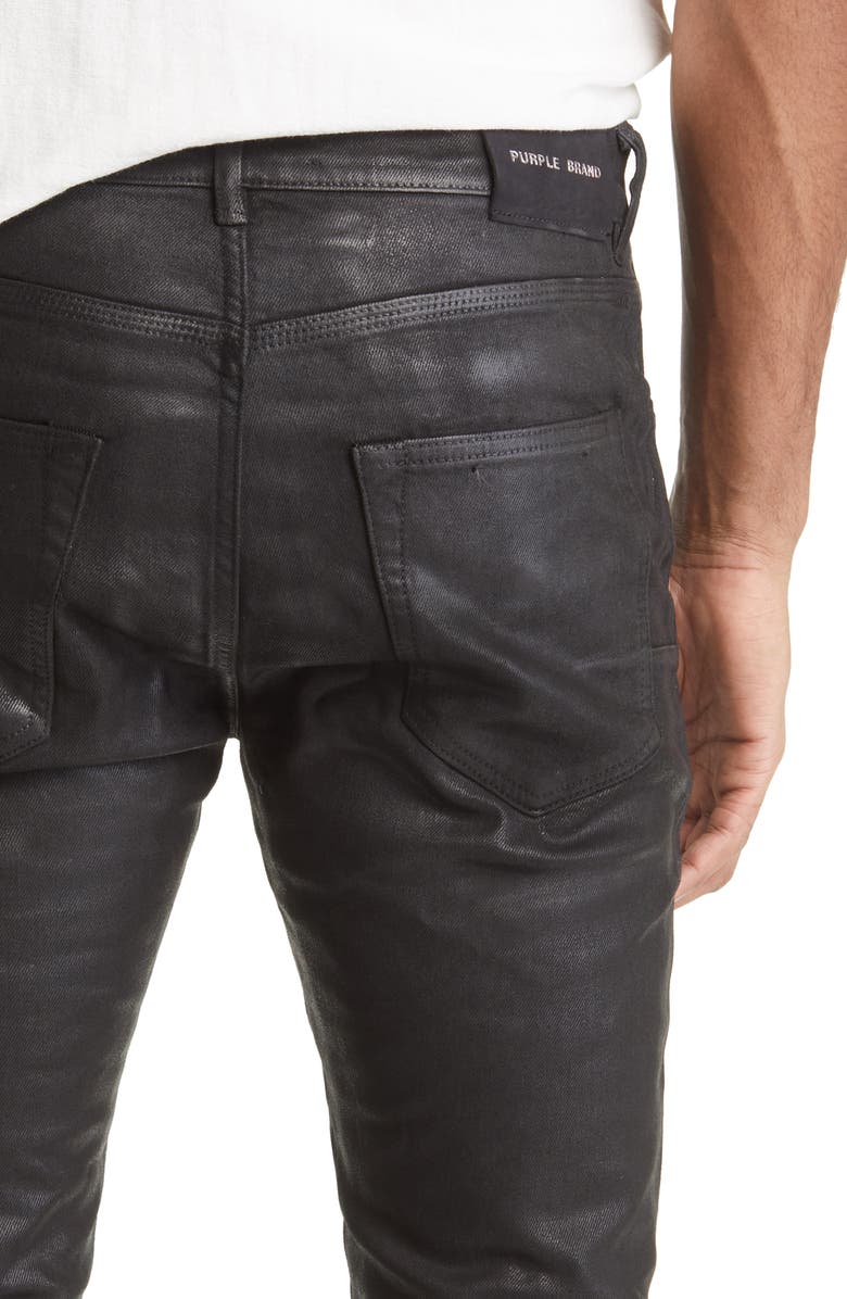 PURPLE BRAND Black Label Coated Stretch Skinny Jeans, Alternate, color, 