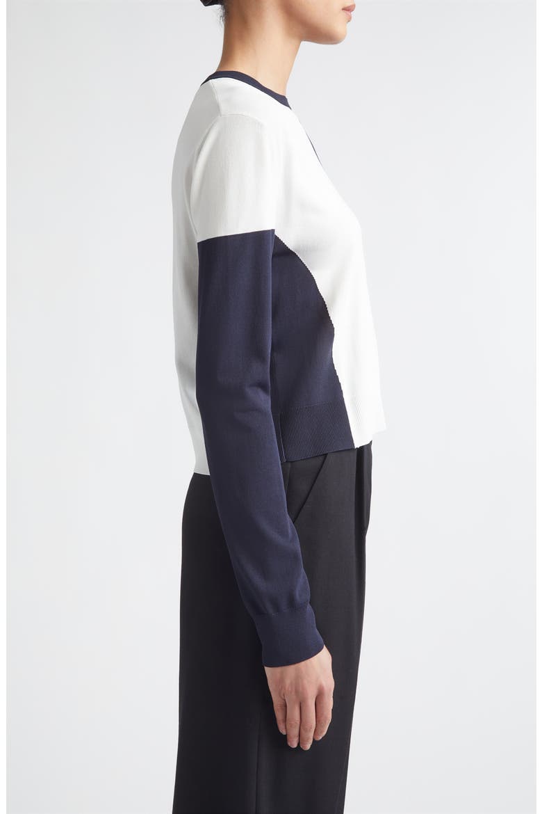 Dot Intarsia Sweater, Alternate, color, WHITE