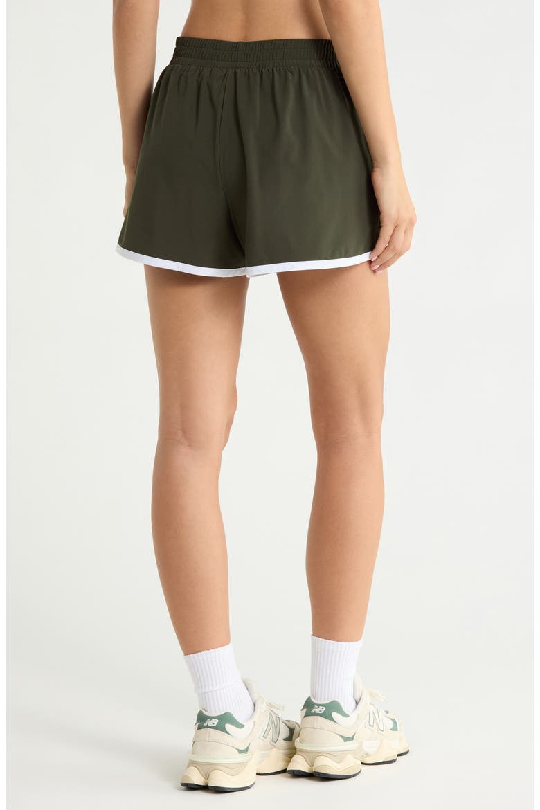 Go Retro Shorts, Alternate, color, OLIVE INK/ TRUE WHITE