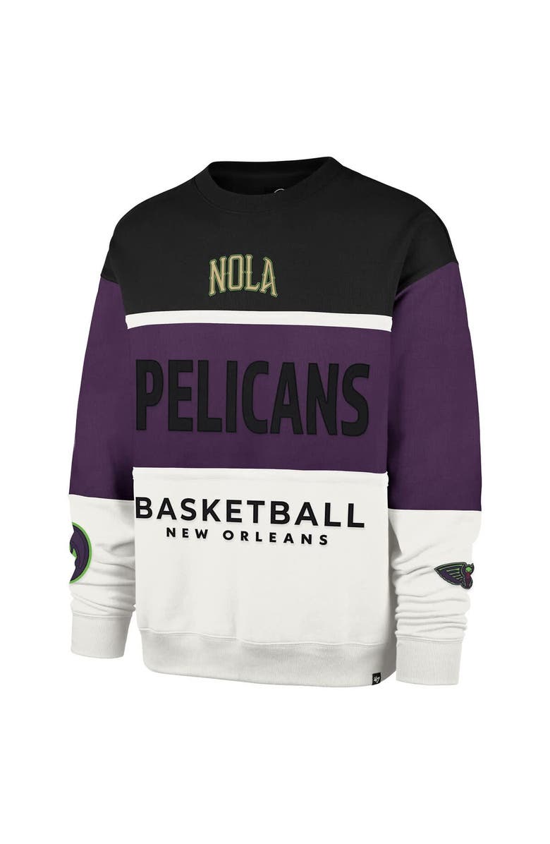 '47 Unisex '47 Purple New Orleans Pelicans 2024/25 City Edition On Five Maximalist Pullover Sweatshirt, Alternate, color,