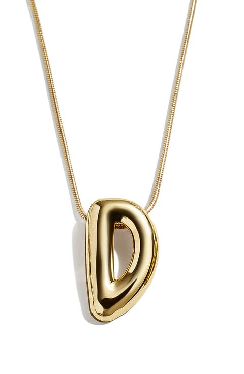 Bubble Initial Pendant Necklace